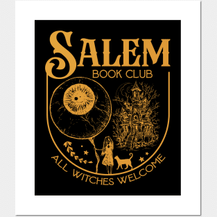 Salem Book Club, Bookish book Halloween - Spooky Witchy gifts | Witches reading Haunted Library Posters and Art